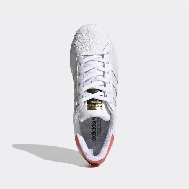 Adidas Superstar White Orange Gold Lifestyle Sneakers 17