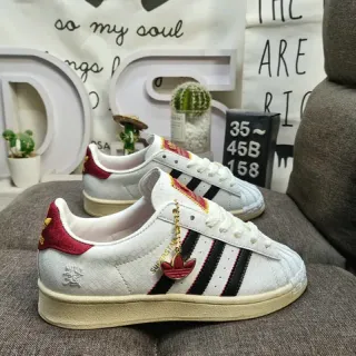 Adidas Superstar White Red Black Lifestyle Sneakers
