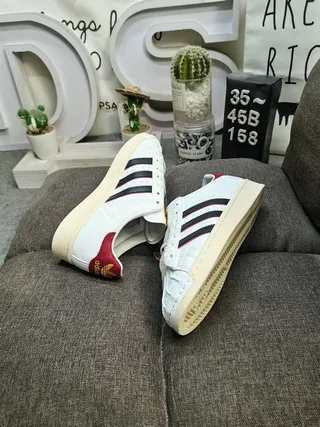Adidas Superstar White Red Black Lifestyle Sneakers 6