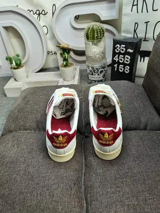 Adidas Superstar White Red Black Lifestyle Sneakers 8