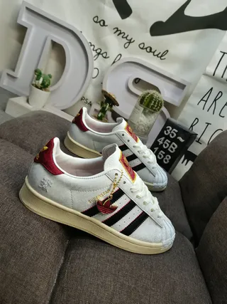 Adidas Superstar White Red Black Lifestyle Sneakers 9