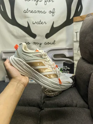 Adidas Terrex Beige Gold Trail-Inspired Mesh-and-Synthetic Upper Chaussures de running 5