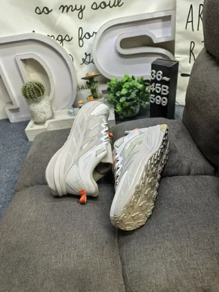 Adidas TERREX Beige Orange Three-Stripe Side Panel Lifestyle Sneakers 6