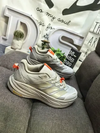 Adidas TERREX Beige Orange Three-Stripe Side Panel Lifestyle Sneakers 9