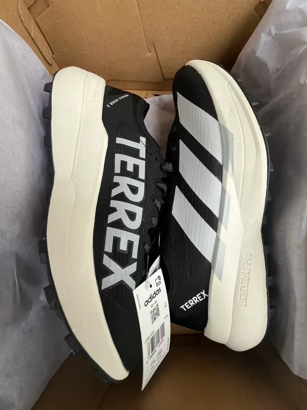 Adidas TERREX Lightstrike Pro Black White Trail Running Shoes 6