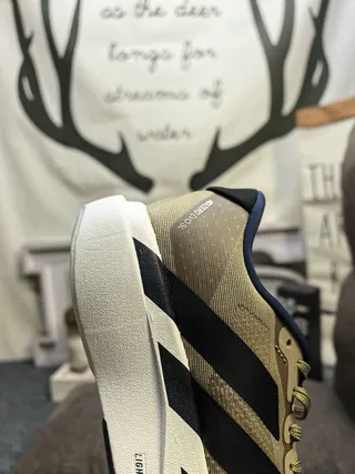 Adidas White Black Engineered Mesh Upper Three-Stripe Side Branding Running Shoes 3