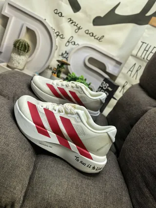 Adidas White Black Engineered Mesh Upper Three-Stripe Side Branding Running Shoes 17