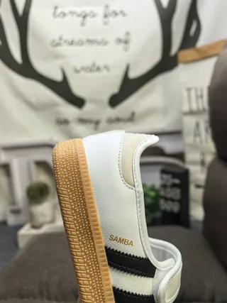 Adidas White Black Laceless Velcro Strap Three-Stripe Side Panel Lifestyle Sneakers 3