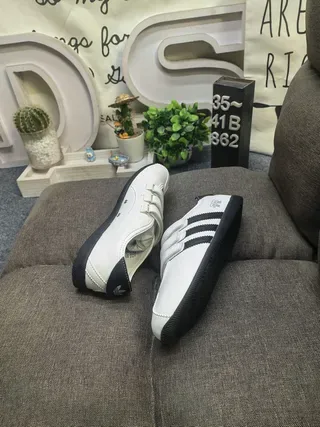 Adidas Blanc Noir Low-Top Fermeture Velcro Strap Sneakers Lifestyle 6