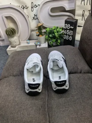 Adidas White Black Quilted Synthetic Upper Three Stripes Lifestyle Sneakers 8