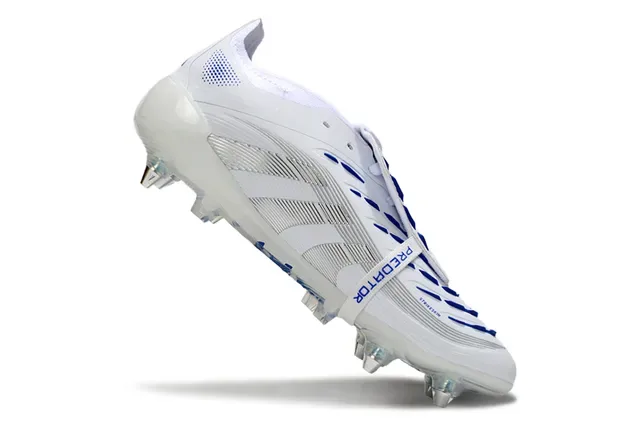Adidas Brancos e Azuis Sapatos de Futebol con Upper Sintético e Acentos de Marca para Firm Ground 2