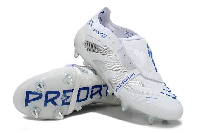Adidas Brancos e Azuis Sapatos de Futebol con Upper Sintético e Acentos de Marca para Firm Ground 4