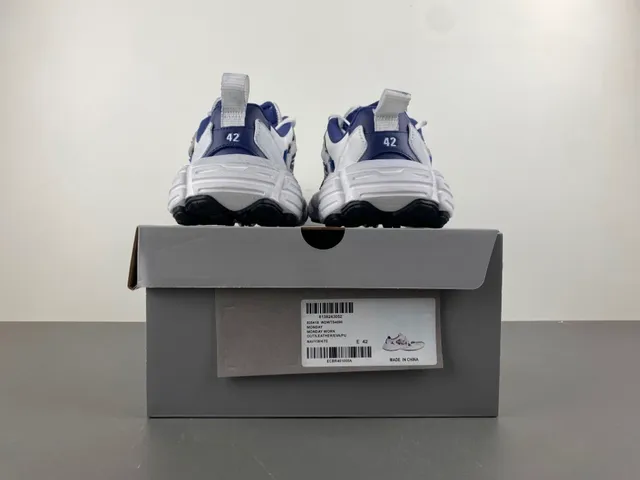 Adidas White Navy Sculpted Midsole Layered Nylon/synthetic Overlays Chunky Sneakers 17