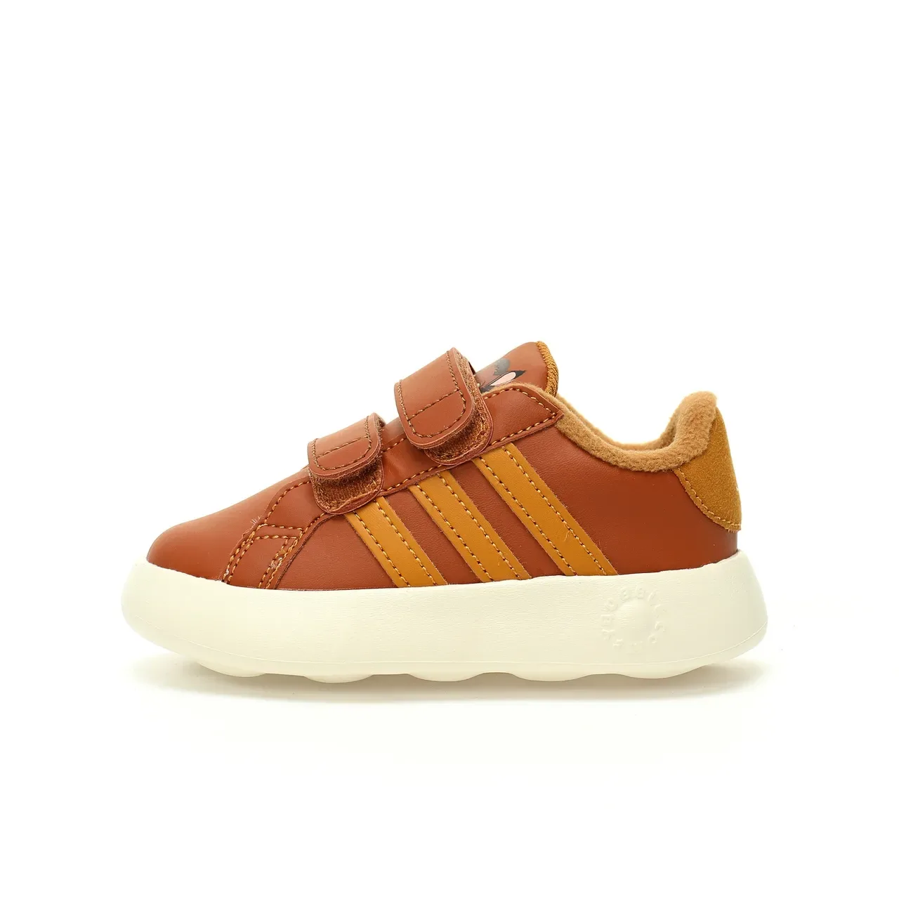 Adidas White Orange Velcro Strap Closure Three-Stripe Side Panel Lifestyle Sneakers 5