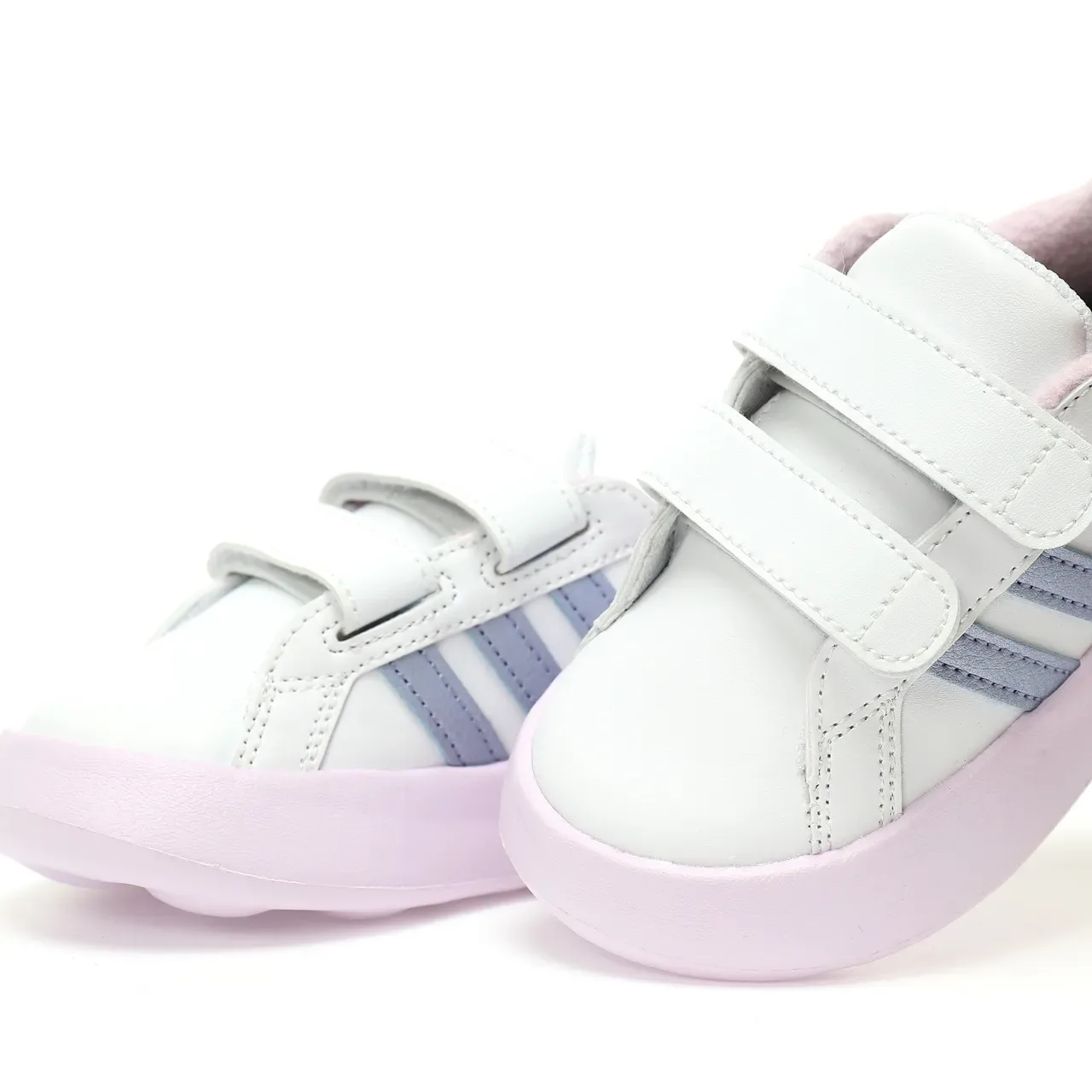 Adidas White Orange Velcro Strap Closure Three-Stripe Side Panel Lifestyle Sneakers 12