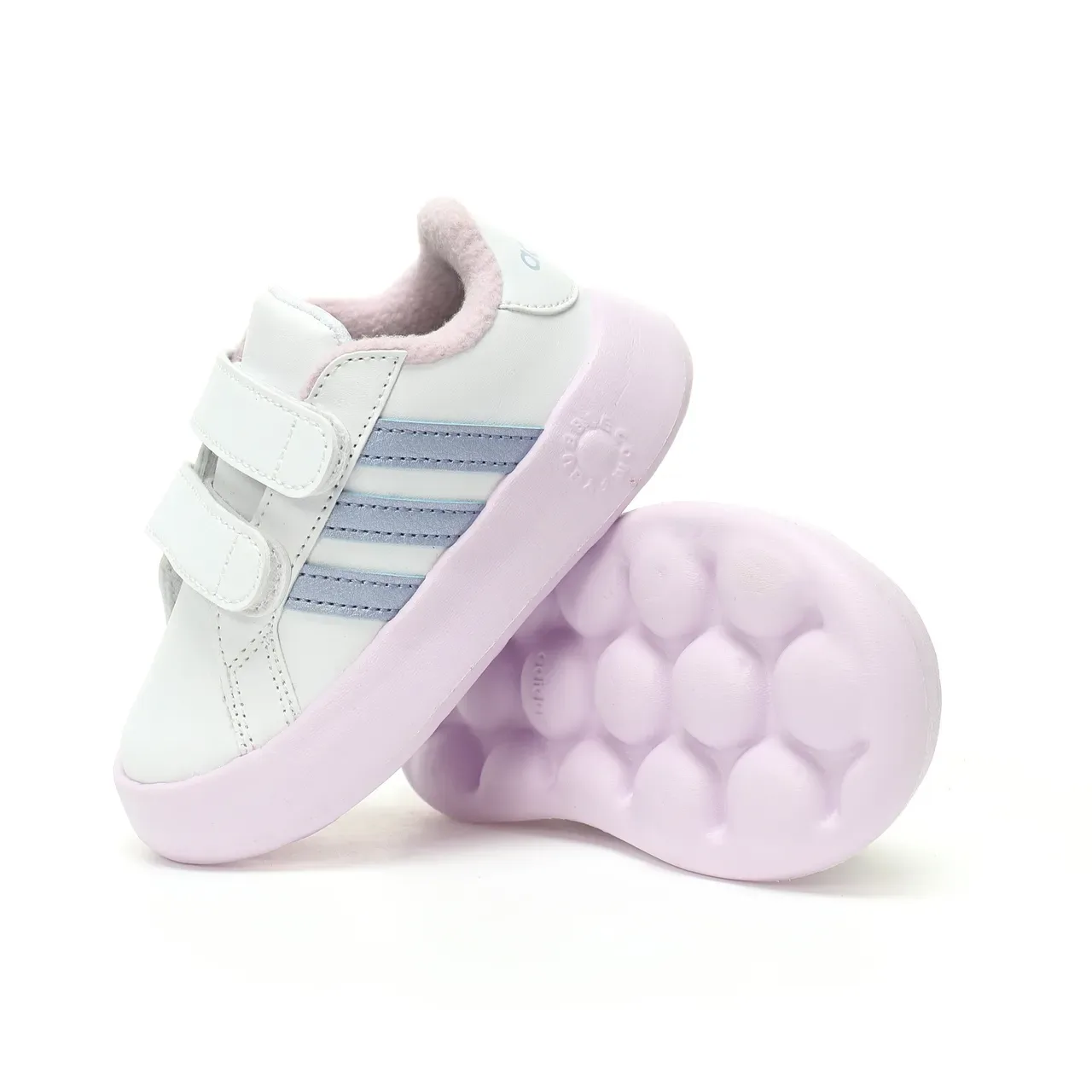 Adidas White Orange Velcro Strap Closure Three-Stripe Side Panel Lifestyle Sneakers 13