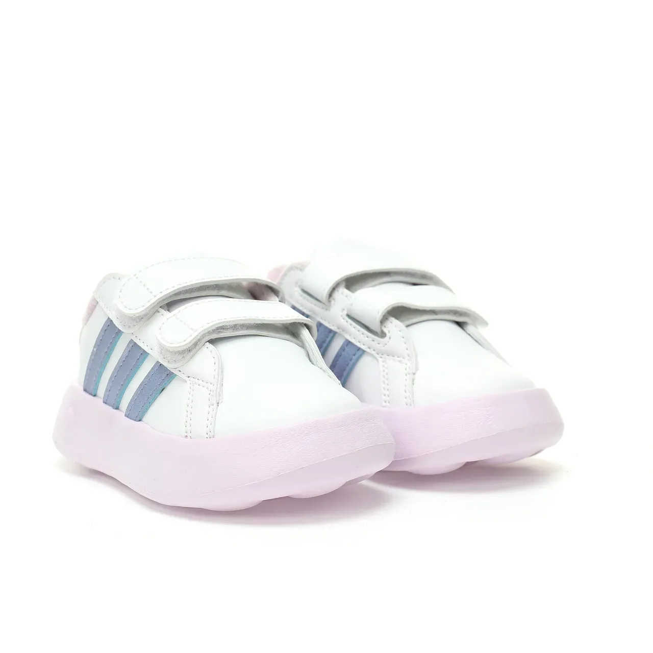 Adidas White Orange Velcro Strap Closure Three-Stripe Side Panel Lifestyle Sneakers 15
