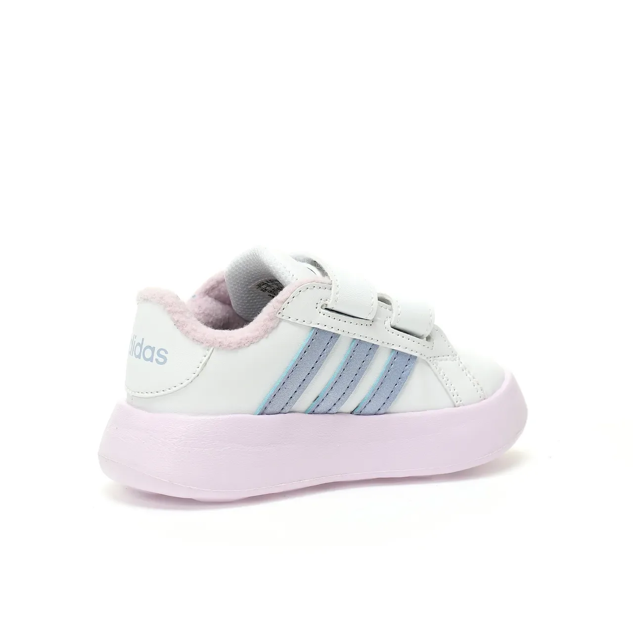 Adidas White Orange Velcro Strap Closure Three-Stripe Side Panel Lifestyle Sneakers 18