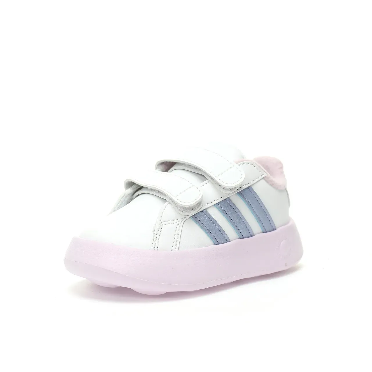Adidas White Orange Velcro Strap Closure Three-Stripe Side Panel Lifestyle Sneakers 20