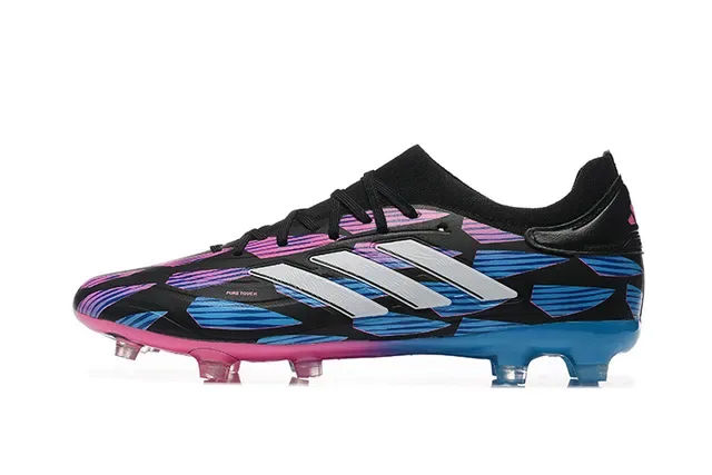 Adidas X Black Multicolor Low-Cut Speed Boot upper com impressão gradient para terreno firme Sapatos de futebol 10