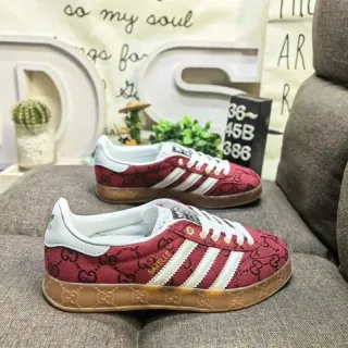 Adidas x Gucci Samba GG Monogram लाल लाइफस्टाइल स्नीकर