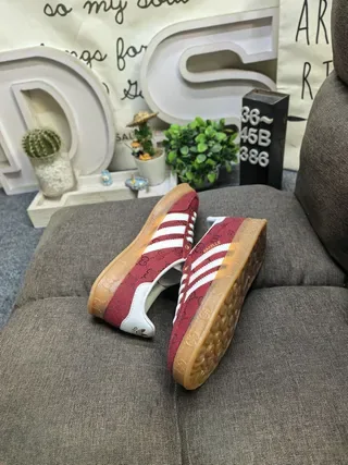 Adidas x Gucci Samba GG Monogram Red Lifestyle Sneakers 6