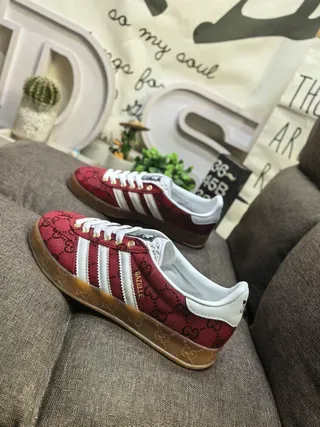 Adidas x Gucci Samba GG Monogram Red Lifestyle Sneakers 7
