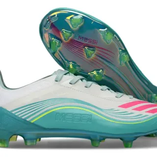 Adidas X Speedflow Messi White Turquoise Pink Firm-Ground Soccer Shoes