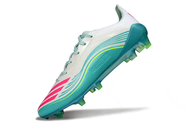 Adidas X Speedflow Messi White Turquoise Pink Firm-Ground Soccer Shoes 3