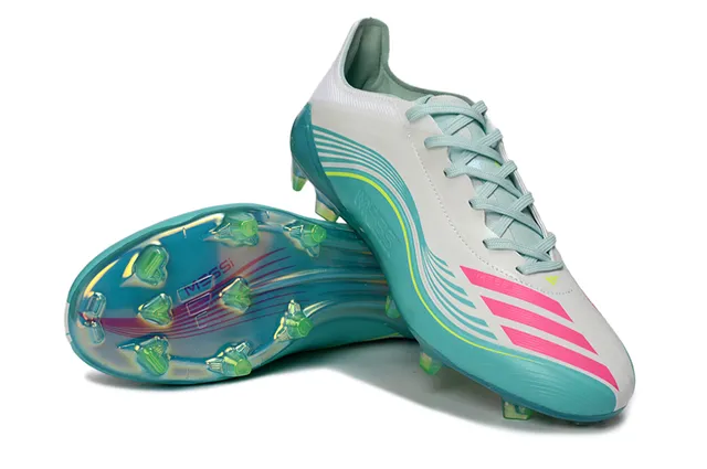 Adidas X Speedflow Messi White Turquoise Pink Firm-Ground Soccer Shoes 4