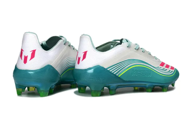 Adidas X Speedflow Messi White Turquoise Pink Firm-Ground Soccer Shoes 5