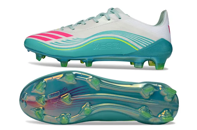 Adidas X Speedflow Messi White Turquoise Pink Firm-Ground Soccer Shoes 6