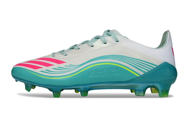Adidas X Speedflow Messi White Turquoise Pink Firm-Ground Soccer Shoes 7
