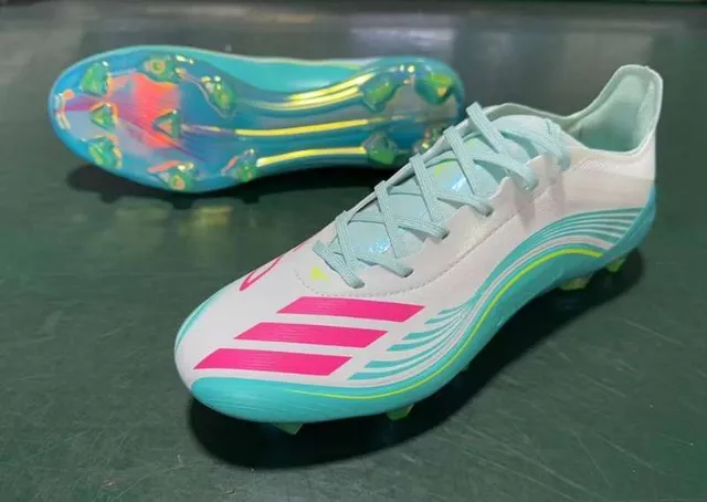 Adidas X Speedflow Messi White Turquoise Pink Firm-Ground Soccer Shoes 8