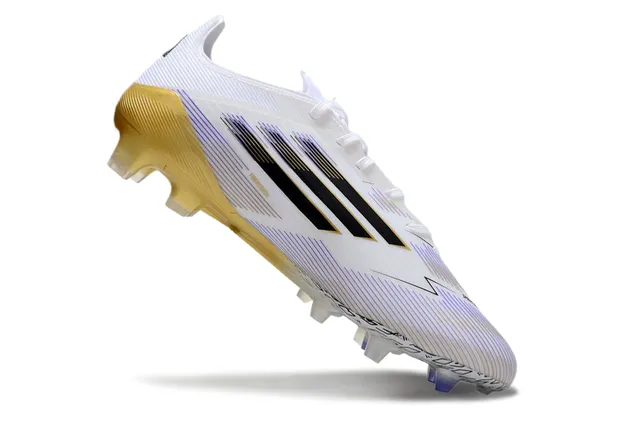 Adidas X White Gold Low-Cut Lace-Up Three-Stripe Side Panel Firm-Ground Soccer Shoes 2