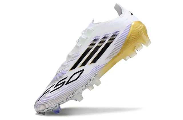 Adidas X White Gold Low-Cut Lace-Up Three-Stripe Side Panel Firm-Ground Soccer Shoes 3