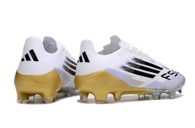 Adidas X White Gold Low-Cut Lace-Up Three-Stripe Side Panel Firm-Ground Soccer Shoes 5