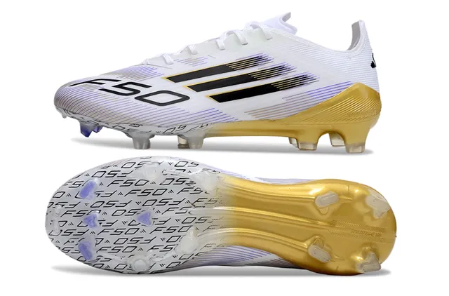 Adidas X White Gold Low-Cut Lace-Up Three-Stripe Side Panel Firm-Ground Soccer Shoes 6
