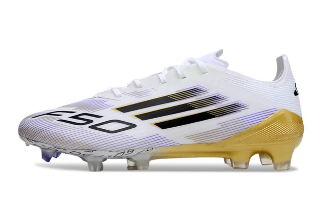 Adidas X White Gold Low-Cut Lace-Up Three-Stripe Side Panel Firm-Ground Soccer Shoes 7
