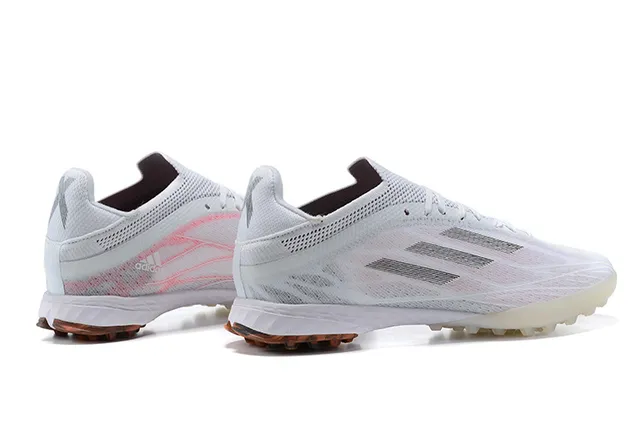 Adidas X Blanc et Orange Haut en Malla Engineered Silhouette de Coupe Basse Silhouette Turf Chaussures de Football 5