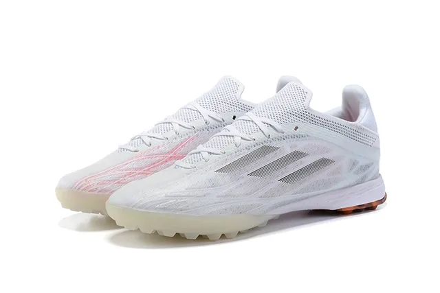 Adidas X Blanc et Orange Haut en Malla Engineered Silhouette de Coupe Basse Silhouette Turf Chaussures de Football 8