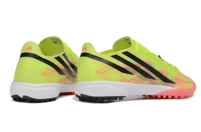 Adidas X Chaussures de football avec upper synthétique jaune rose dégradé néon studs moulés pour gazon 5