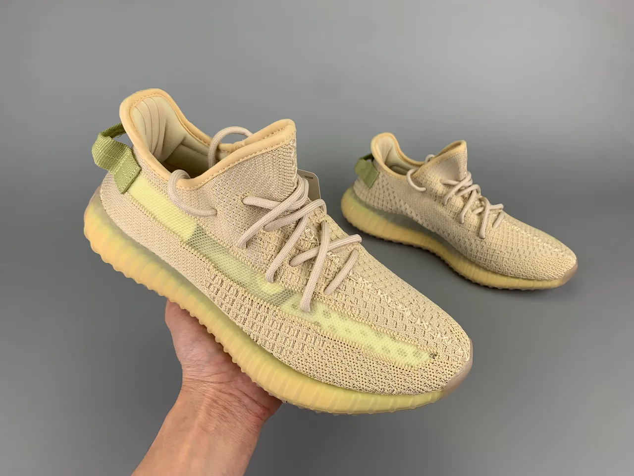 Adidas Yeezy Boost 350 Beige and Pale Yellow Lifestyle Sneakers 12