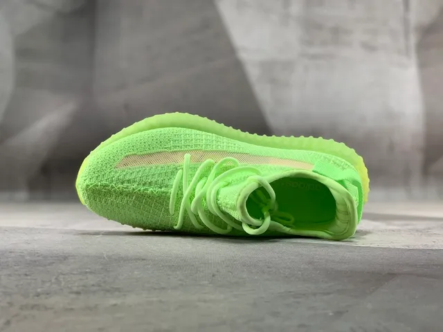 Adidas Yeezy Boost 350 V2 Neon Lime Green Lifestyle Sneakers 2