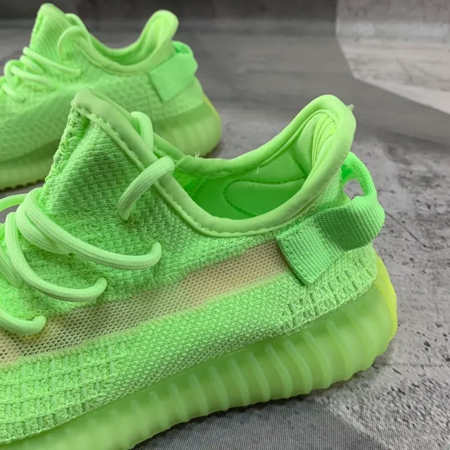 Adidas Yeezy Boost 350 V2 Neon Lime Green Lifestyle Sneakers 3