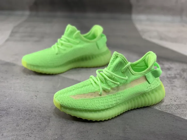 Adidas Yeezy Boost 350 V2 Neon Lime Green Lifestyle Sneakers 4