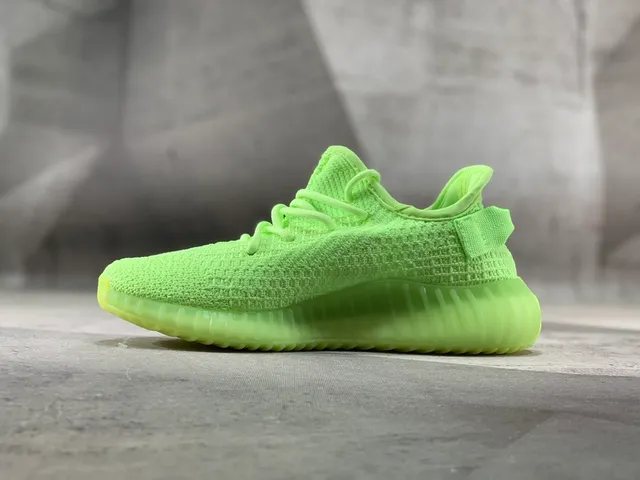 Adidas Yeezy Boost 350 V2 Neon Lime Green Lifestyle Sneakers 8