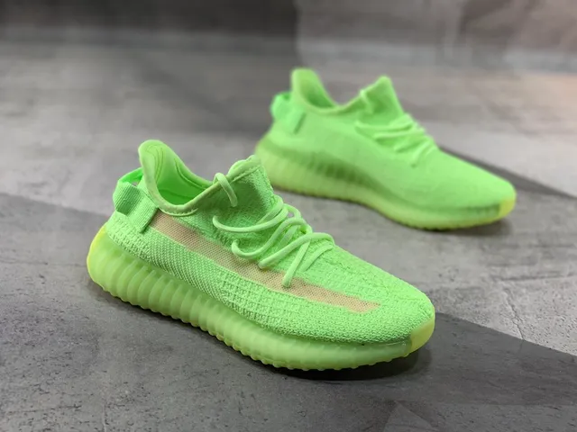 Adidas Yeezy Boost 350 V2 Neon Lime Green Lifestyle Sneakers 9