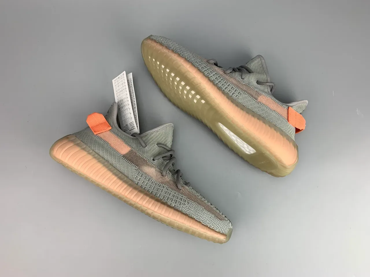 Adidas Yeezy Boost 350 V2 Sage Gray Orange Lifestyle Sneakers 10