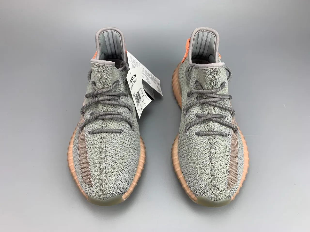 Adidas Yeezy Boost 350 V2 Sage Gray Orange Lifestyle Sneakers 12